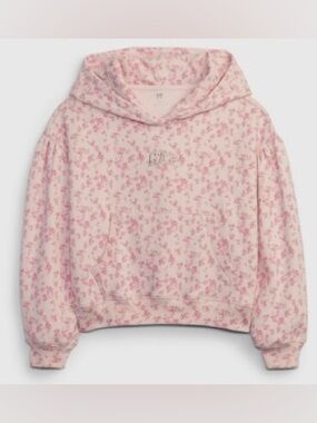 GAP x LoveShackFancy Pink Floral Hooded Sweatshirt Size XXL NWT Coquette Girl